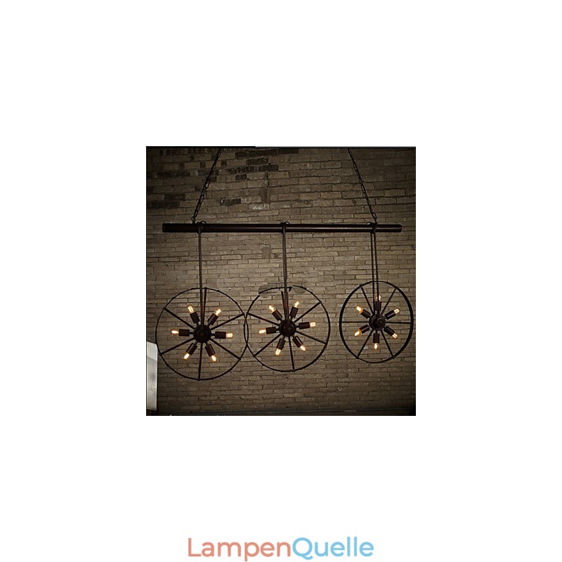 Eisenrad Retro Cafe Kronleuchter Kronleuchter