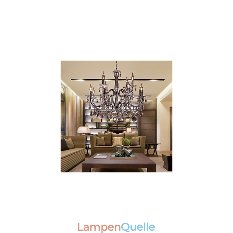 Kronleuchter Kristall Modern 2 Ebenen Wohnzimmer 12 Lichter