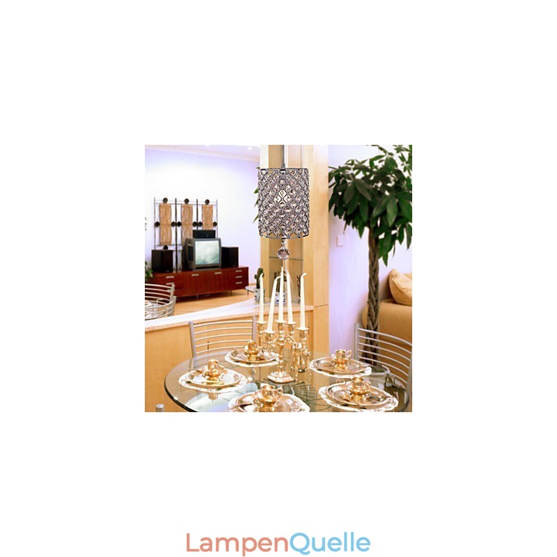 Kristalltropfen-Pendelleuchte im Zylinderstil