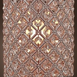 Kristalltropfen-Pendelleuchte im Zylinderstil