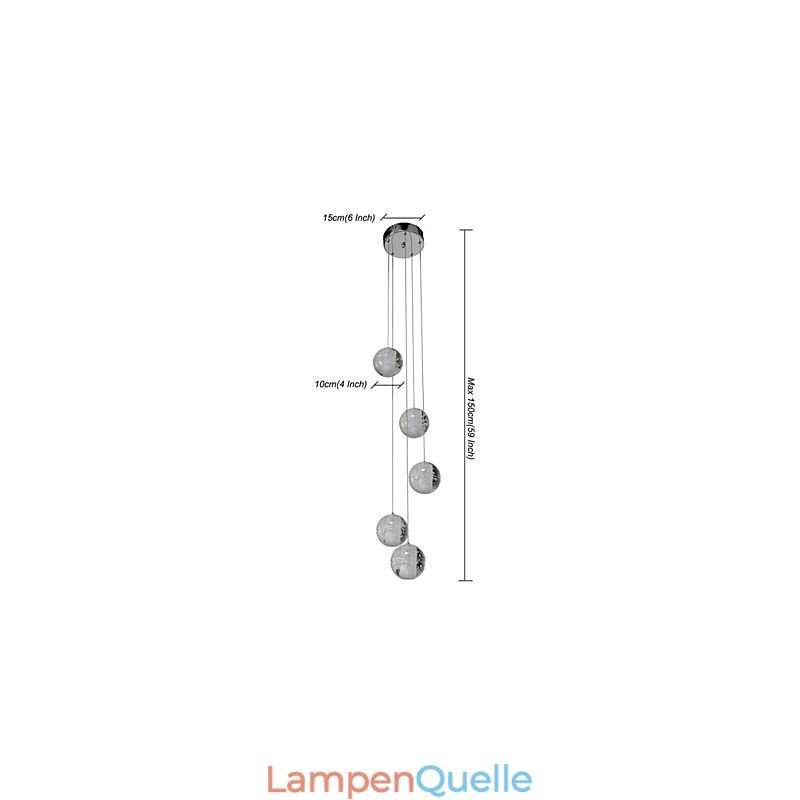 Moderne Pendelleuchte Pendelleuchte Leuchten G4 Retroifit Chrom Überzug Kristall für Treppenlicht