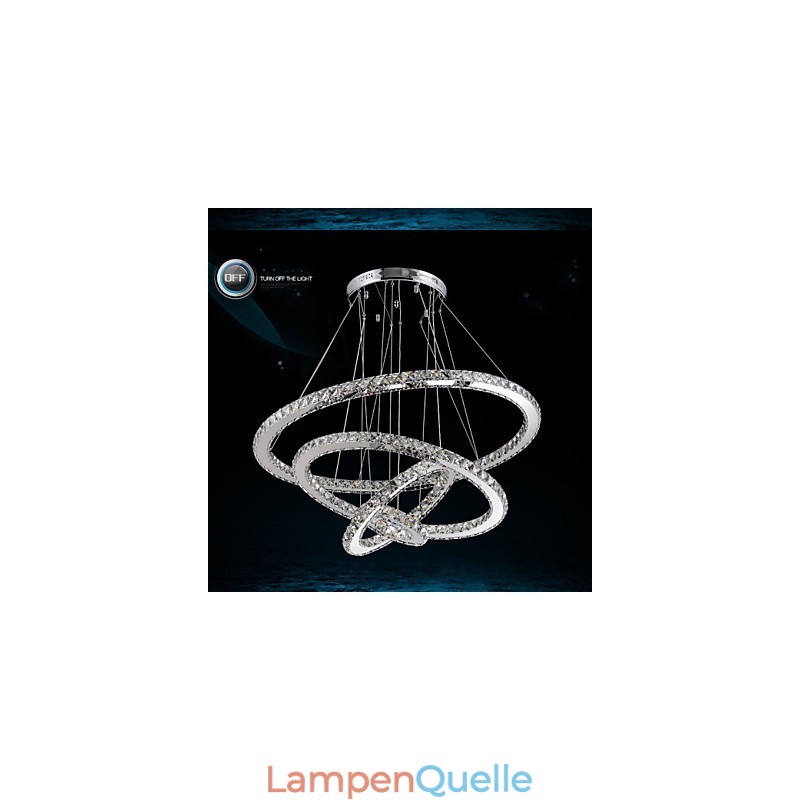 Moderne Pendelleuchte aus klarem Kristall, Deckenleuchter, Lampe mit D100CM + D80CM + D60CM + D40CM