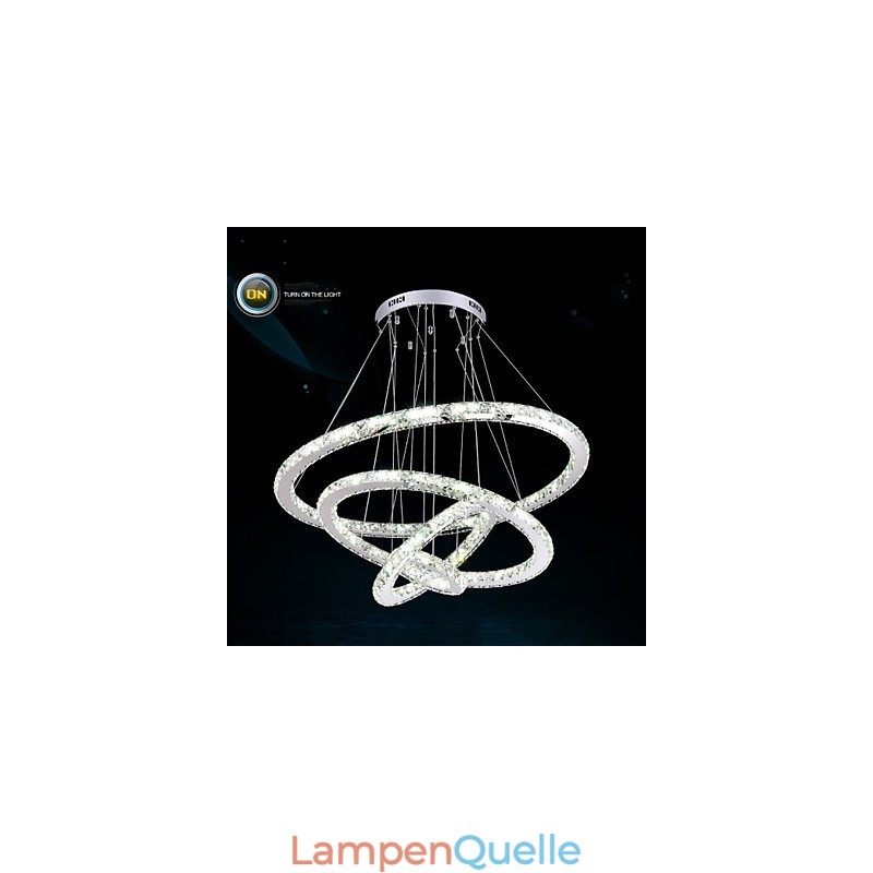 Moderne Pendelleuchte aus klarem Kristall, Deckenleuchter, Lampe mit D100CM + D80CM + D60CM + D40CM