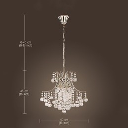 Pendelleuchte Luxus Modern Kristall Wohnzimmer 6 Lichter
