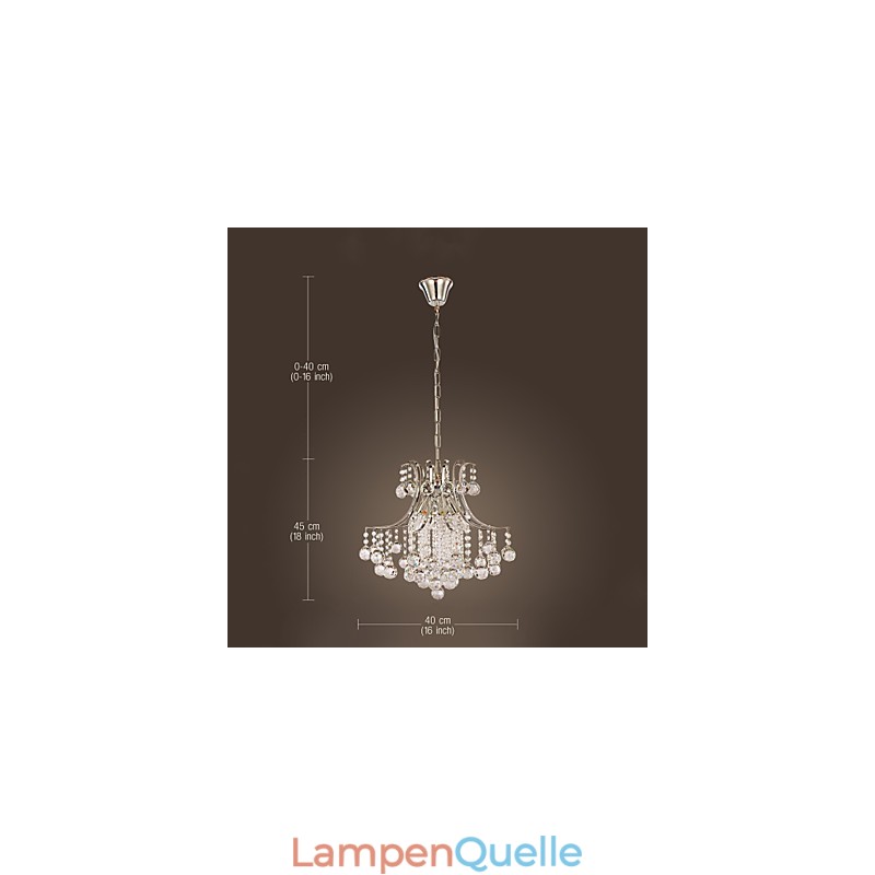 Pendelleuchte Luxus Modern Kristall Wohnzimmer 6 Lichter