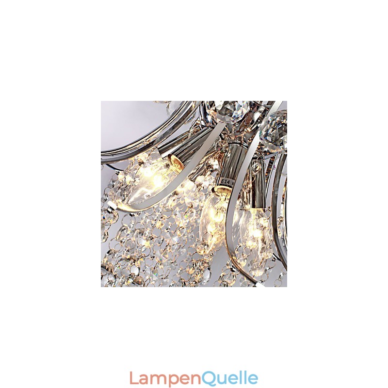 Pendelleuchte Luxus Modern Kristall Wohnzimmer 6 Lichter