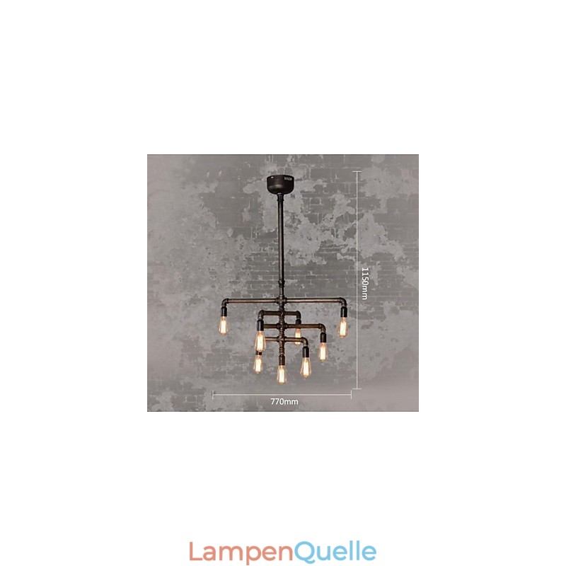 Traditionelle klassische Vintage Retro Laterne Country Malerei Metall Pendelleuchte