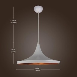 Moderne zeitgenössische Country Retro Malerei Metall Pendelleuchte