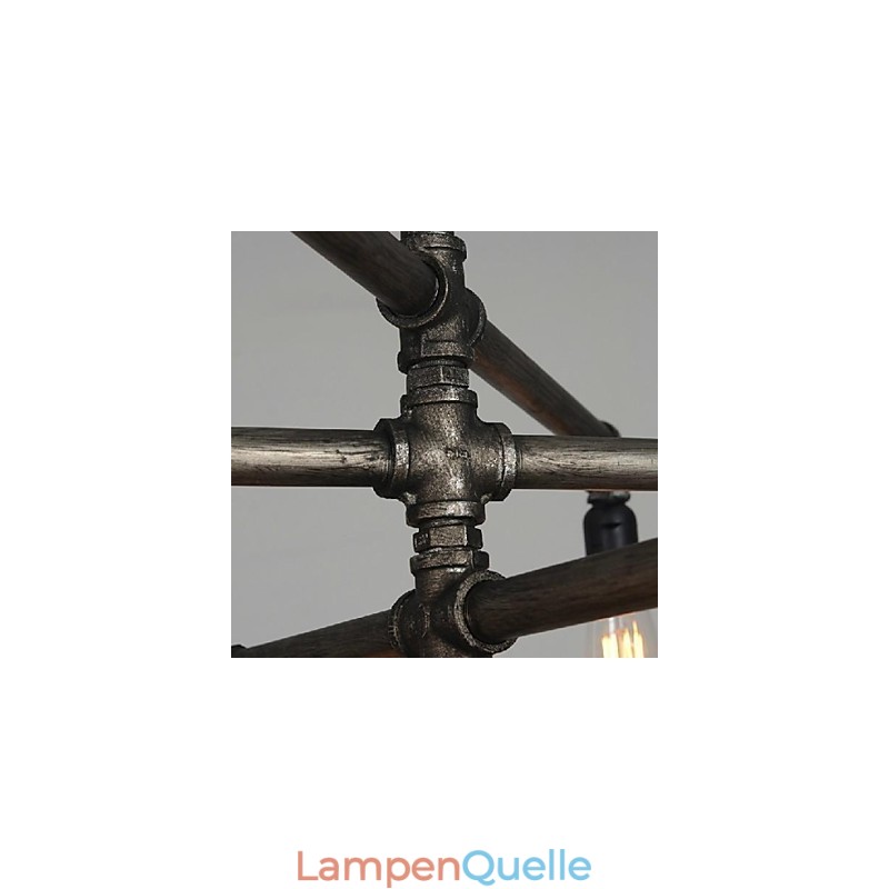 Traditionelle klassische Vintage Retro Laterne Country Malerei Metall Pendelleuchte