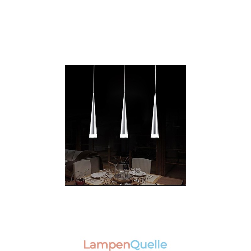 Moderne zeitgenössische Pendelleuchte aus Chrommetall