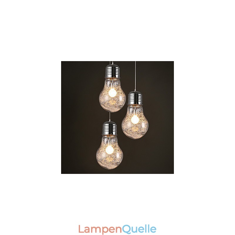 Einfache Ideen mit einer großen Glühbirne aus Glas Kronleuchter Droplight Lampe