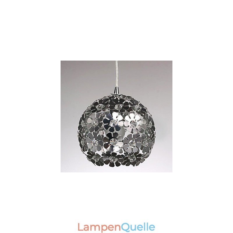 Moderne zeitgenössische Kugel Kristall Mini Stil Galvanisierte Pendelleuchte
