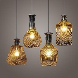 Kristallglaslampe 4 Lichter Schatten Minimalistische Flaschenlichter