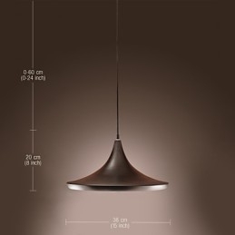 Moderne Pendelleuchte im Retro-Mini-Stil mit Gemälden