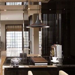 Moderne Pendelleuchte im Retro-Mini-Stil mit Gemälden