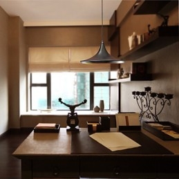 Moderne Pendelleuchte im Retro-Mini-Stil mit Gemälden