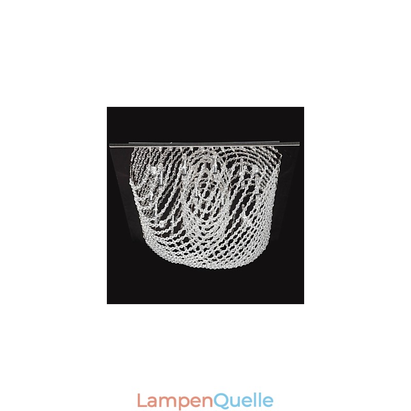 Traditioneller klassischer Kronleuchter aus Kristall und Chrommetall