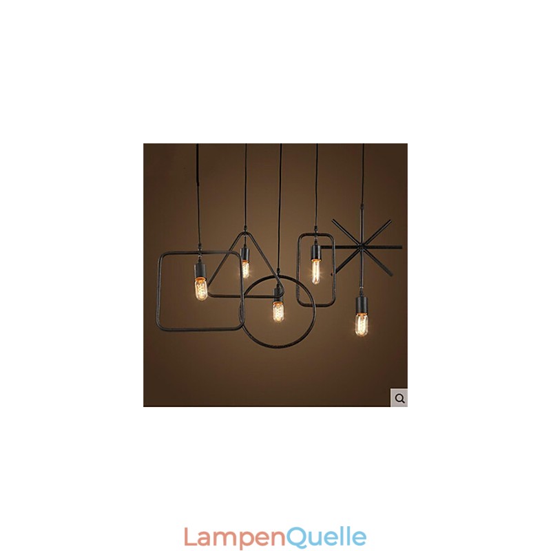 Individueller amerikanischer Retro-Kronleuchter mit 5 Köpfen in Eisenkunst