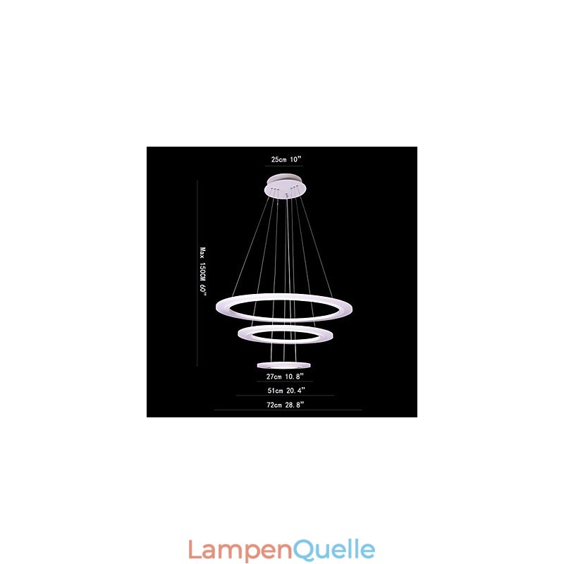 75 Watt moderne zeitgenössische Malerei Acryl Pendelleuchte