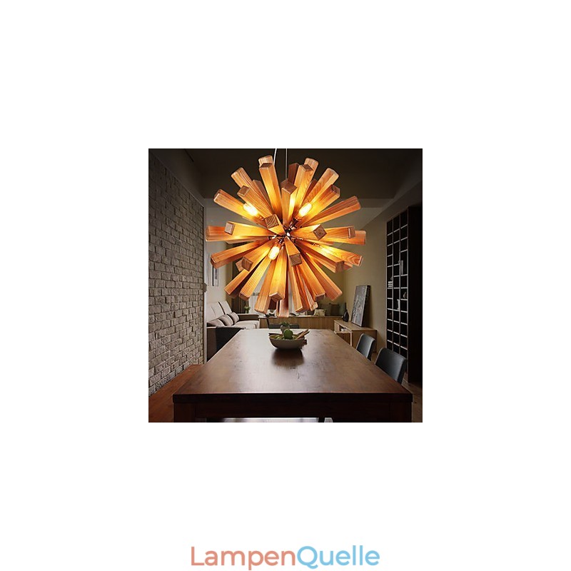 Pendelleuchten Country Holz Bambus