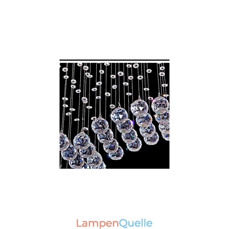 Pendelleuchte 6 Lichter Moderne Silber Canpoy Transparent Crystal Waves Deckenleuchten