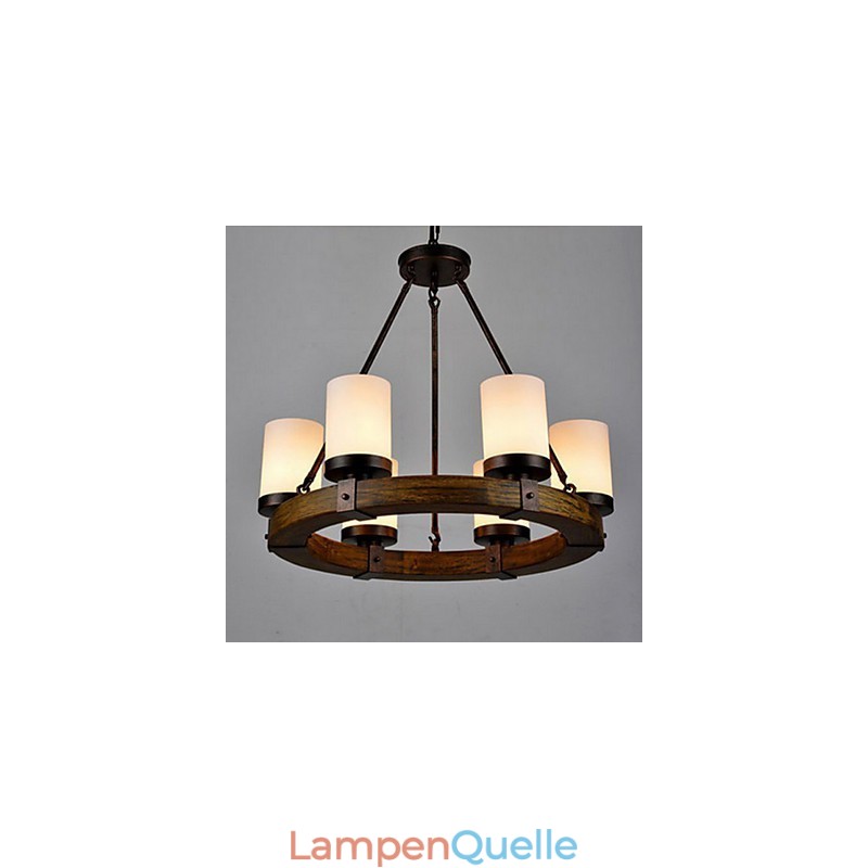 Vintage Alter Holz Kronleuchter