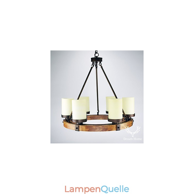 Vintage Alter Holz Kronleuchter