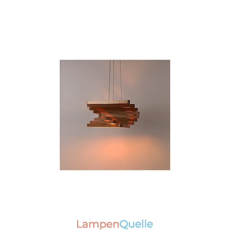 1Traditionelle klassische Landhaus-Mini-Stil Malerei Holz Bambus Pendelleuchte