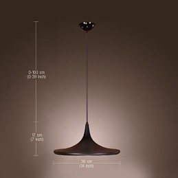 Moderne Pendelleuchte aus Aluminium mit schwarzem Schirm