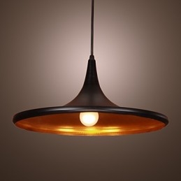 Moderne Pendelleuchte aus Aluminium mit schwarzem Schirm