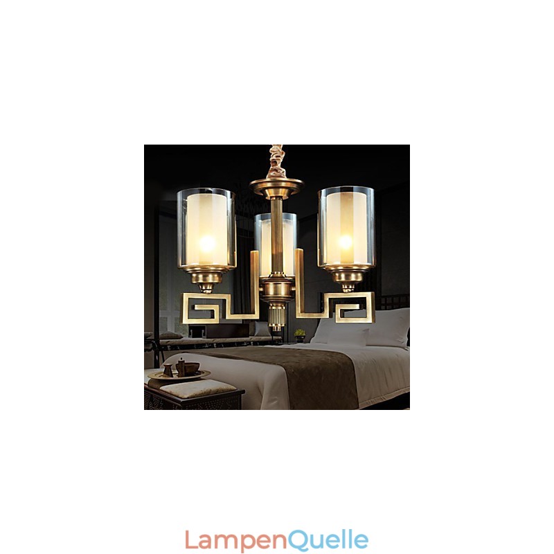 Lampe im chinesischen Stil, Kupferlampe, Kupferlampe