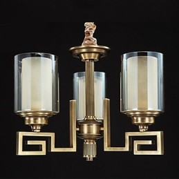 Lampe im chinesischen Stil, Kupferlampe, Kupferlampe