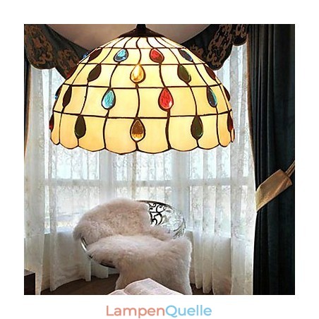Europäischer ländlicher kreativer Kunst-Buntglas-Kronleuchter, der alte Wege wiederherstellt, Lampenlicht Europäischer ländlicher kreativer Kunst-Buntglas-Kronleuchter, der alte Wege wiederherstellt, Lampenlicht