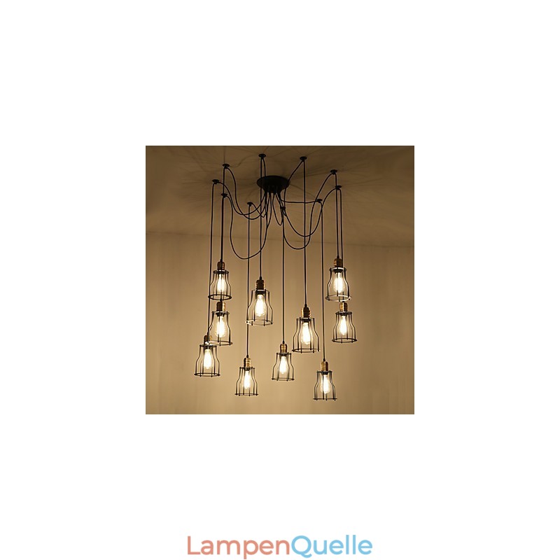 Vintage Edison Mehrere Ajustable DIY Decke Lampe Licht Anhänger Beleuchtung Kronleuchter Moderne Chic Industrielle Esszimmer