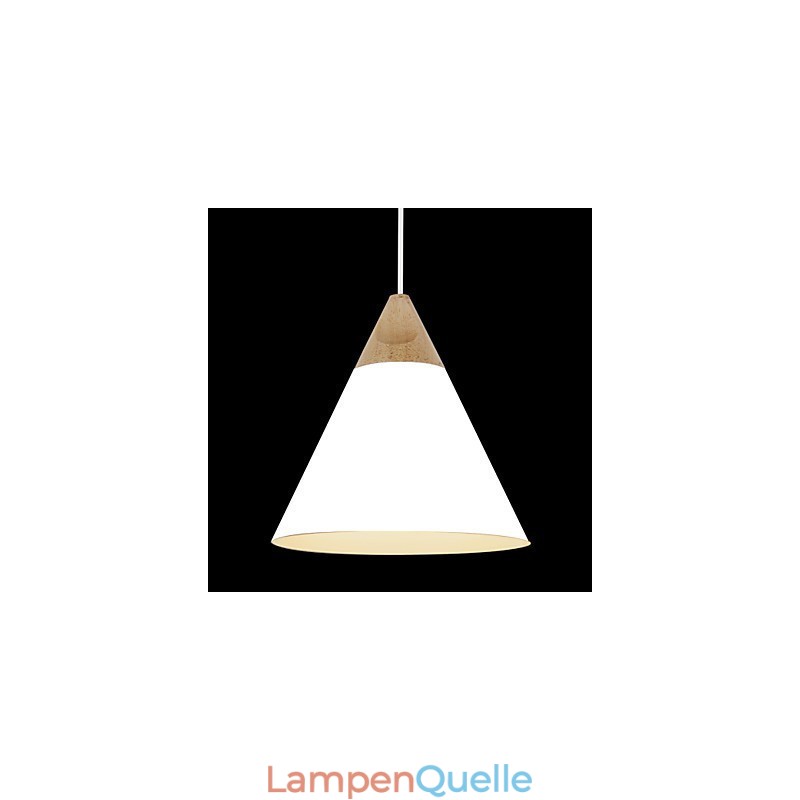 Mini Künstlerische Kegel Pendelleuchte 1 Licht Mordern Simplicity Finish Schwarz Weiß Staubblau Aluminium & Holz Droplight
