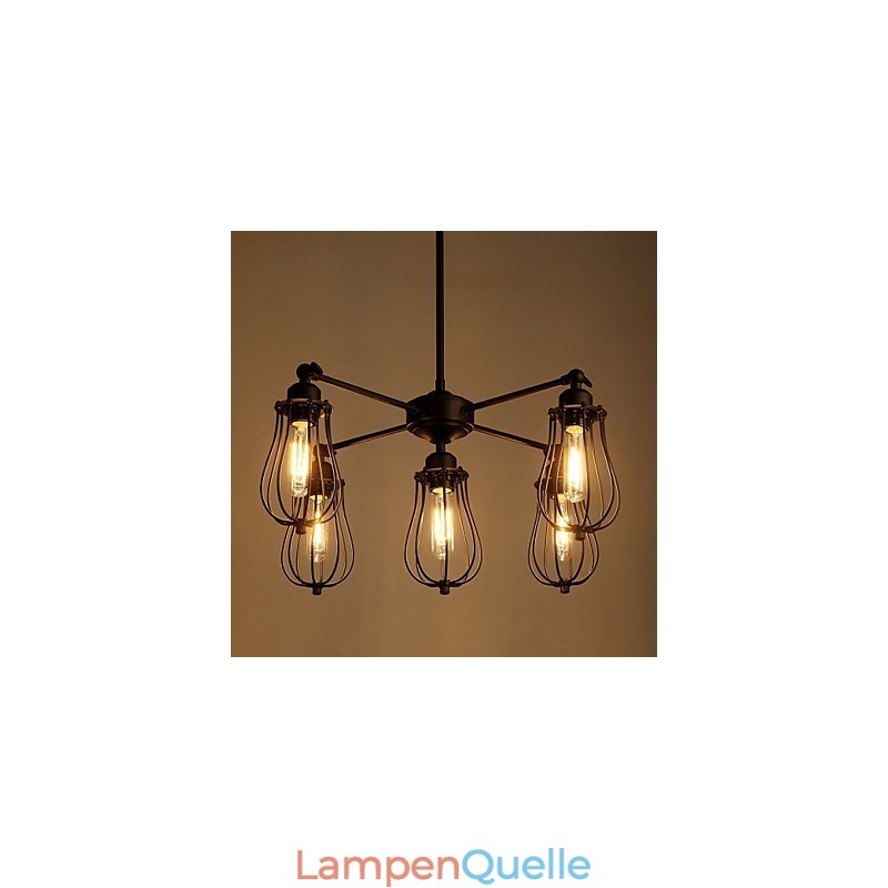 Pendelleuchten Traditionell Klassisch Rustikal Lodge Retro Metall 5 Lichter