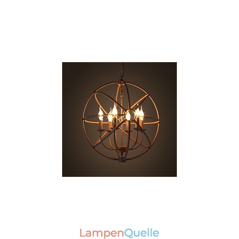 Sitzende Lichter Nordic Country Schmiedeeisen Amerikanischen Retro Kerze Kronleuchter Der Schwarze Kronleuchter