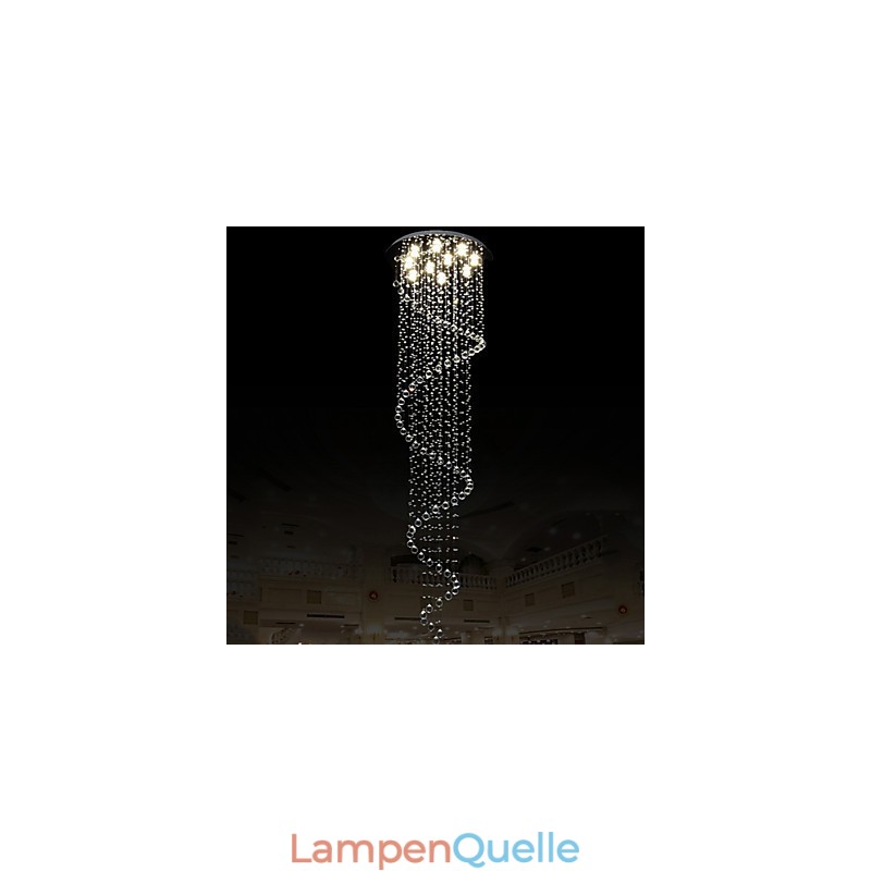 Moderne Kristall Pendelleuchte Kronleuchter Beleuchtung Lampen Leuchten mit Einzelner Spirale D70CM H250CM