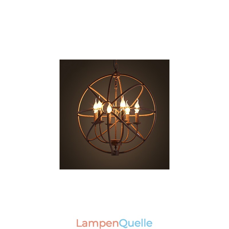 Sitzende Lichter Nordic Country Schmiedeeisen Amerikanischen Retro Kerze Kronleuchter Der Schwarze Kronleuchter