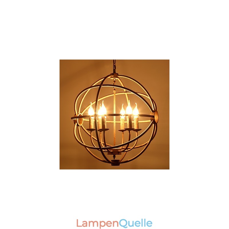 Sitzende Lichter Nordic Country Schmiedeeisen Amerikanischen Retro Kerze Kronleuchter Der Schwarze Kronleuchter