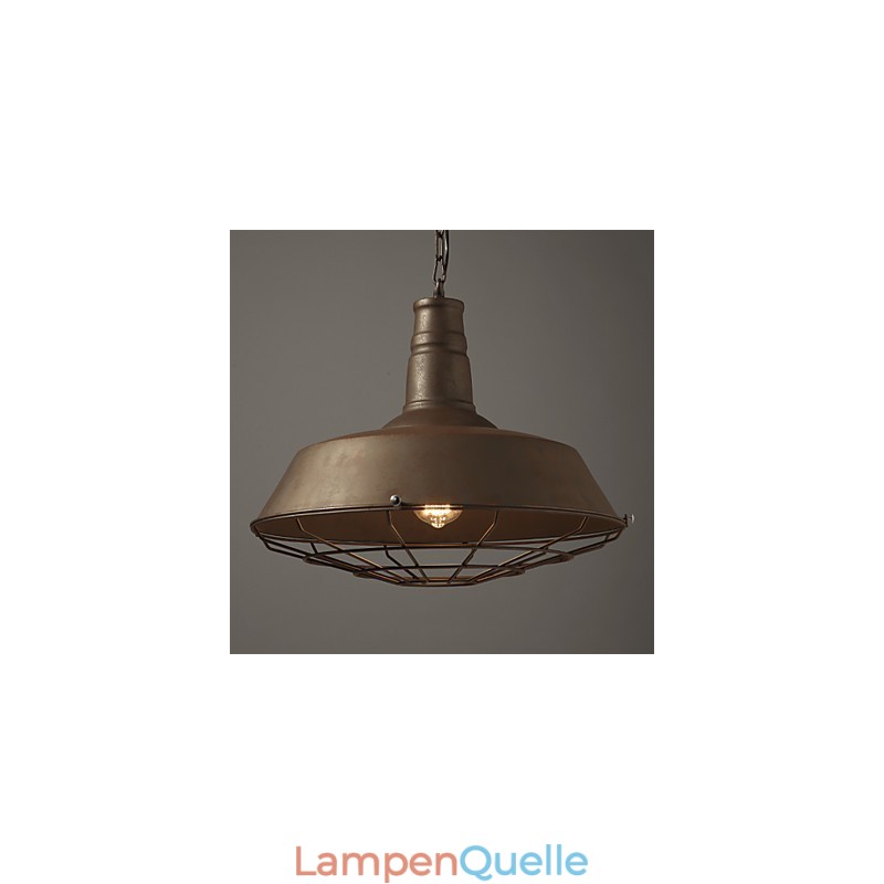Retro Pendelleuchte 1 Licht Altmetall Materila Shade Shop