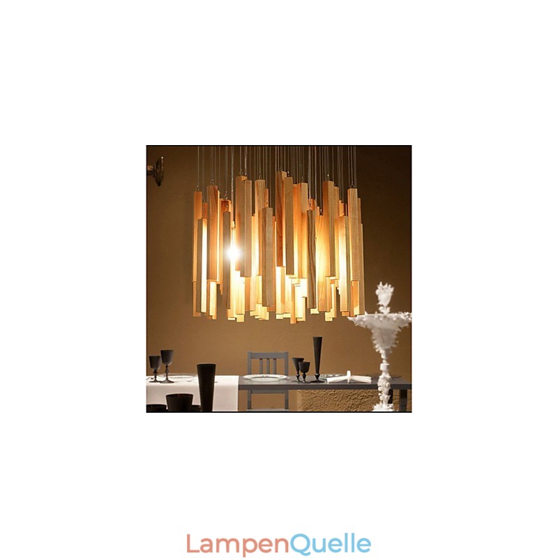 Hotel Engineering Wood Art Line Kronleuchter