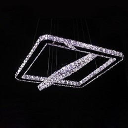 Moderne zeitgenössische Kristall-Metall-Pendelleuchte