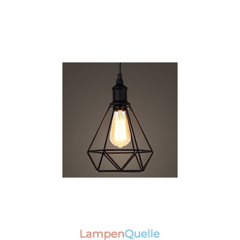 Amerikanischer kleiner Vogelkäfig-Anhänger aus Stahl im Vintage-Retro-Stil, DIY-Tropfenlicht, industrielle Beleuchtungsvorrichtung für die Heimdekoration