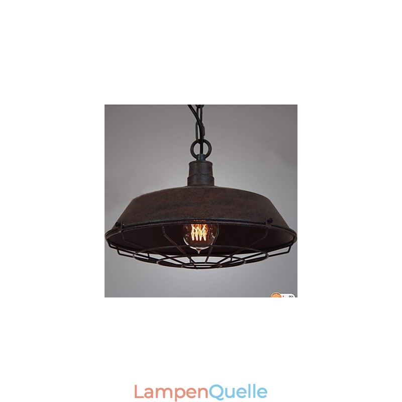 1-flammige Vintage-Pendelleuchte aus Metall