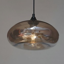Moderne charakteristische Pendelleuchte mit 1 Licht und transparentem Schirm