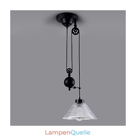 Vintage Pendelleuchte 1 Licht Insellicht Foyer-Anhänger Metall + Galss Vintage Pendelleuchte 1 Licht Insellicht Foyer-Anhänger Metall + Galss