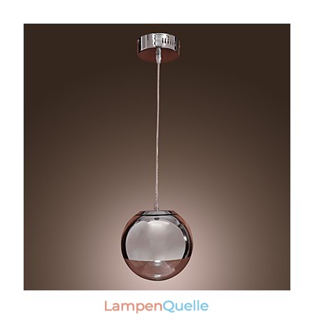 Moderne Pendelleuchte im Globe-Mini-Stil aus verchromtem Metall Moderne Pendelleuchte im Globe-Mini-Stil aus verchromtem Metall