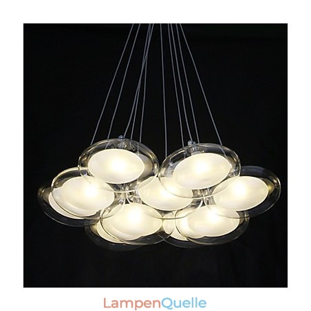 Moderne zeitgenössische Pendelleuchte aus Chrommetall