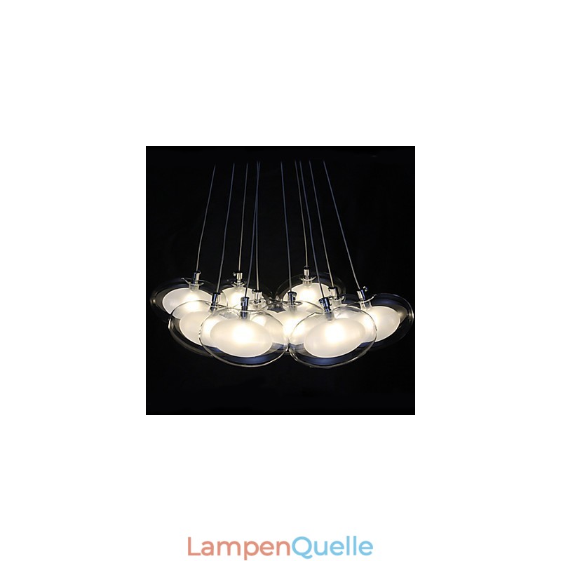 Moderne zeitgenössische Pendelleuchte aus Chrommetall